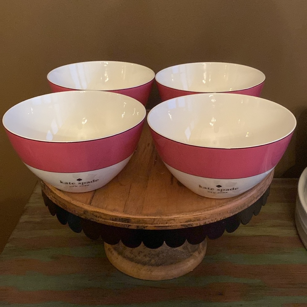 Kate Spade Pink and White Bowl